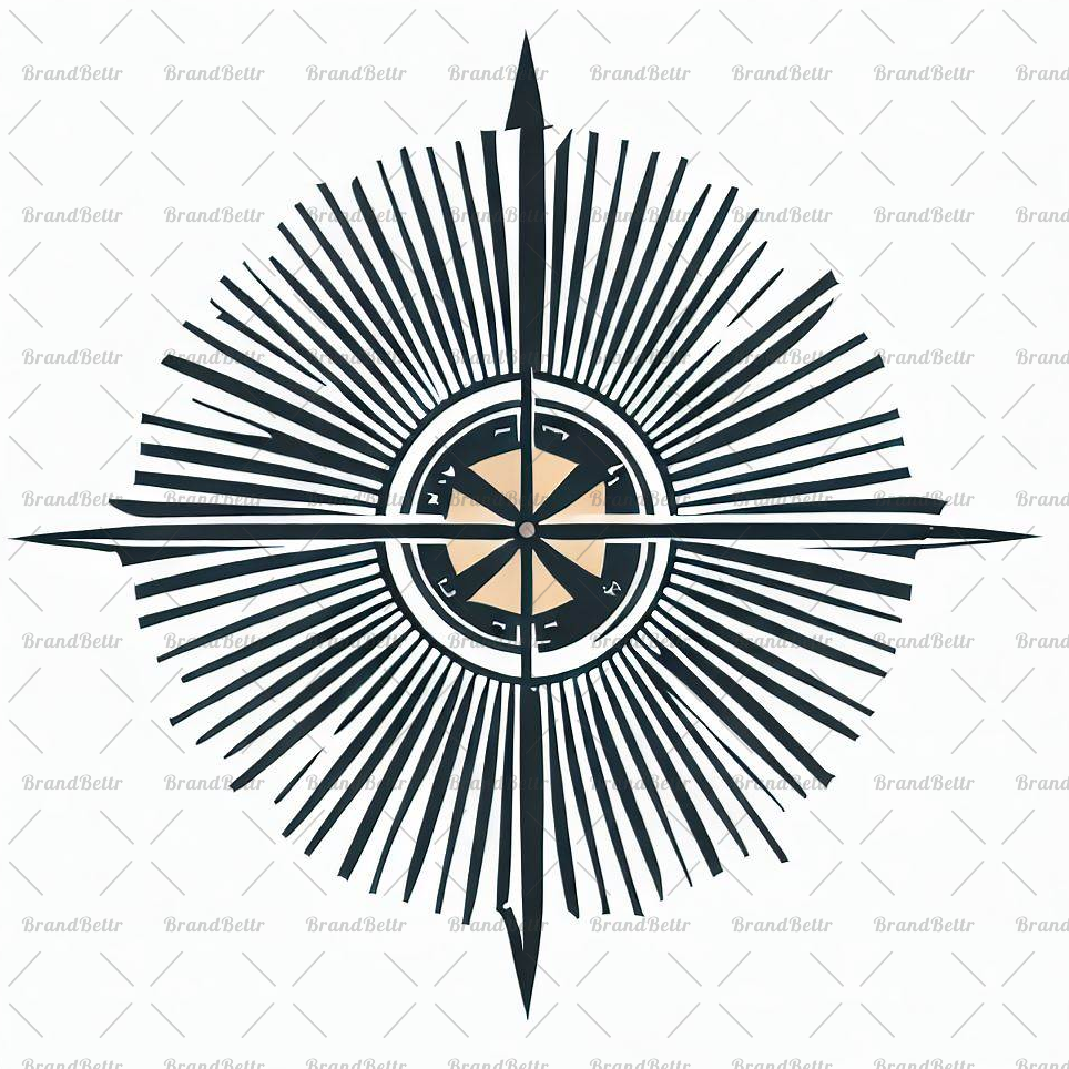 Kompass und Sonnenstrahlen